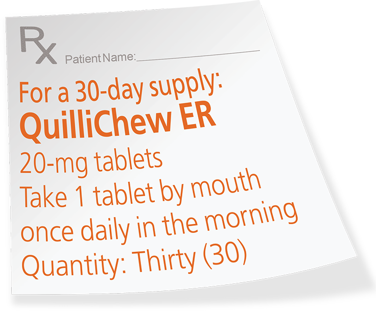 QuilliChew ER Example Prescription